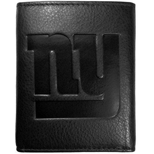 【中古】【未使用・未開封品】NFL New York Giants Embossed Black Tri-fold Leather Wallet｜AJIMURA-SHOP