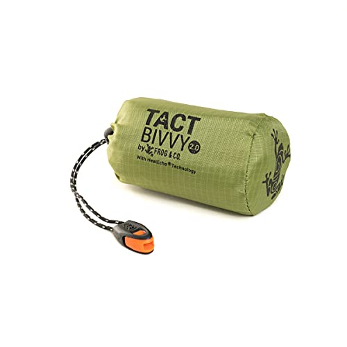 【中古】【未使用・未開封品】Tact Bivvy? 2.0 HeatEcho? 緊急用寝袋 コンパクト 超軽量 防水 保温 ビビーカバー 緊急シェルター サバイバルキット - スタッフサック、カラ