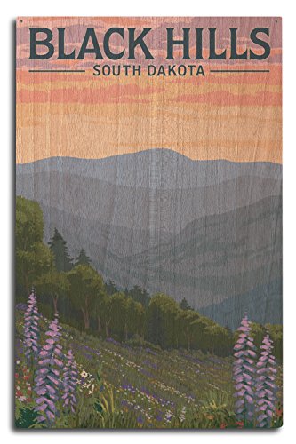 【中古】【未使用・未開封品】ブラックHills , South Dakota???春の花 10 x 15 Wood Sign LANT-80888-10x15W