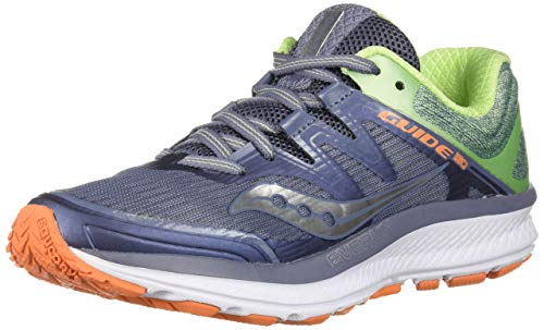 【中古】【未当て嵌める・未開封品】[Saucony] Women\u0027s Guide Iso Grey/Mint Orange Ankle-High Mesh Running Shoe - 10.5M