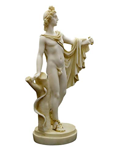 【中古】【未当て嵌める・未開封品】アポロBelvedere Greek God of Music Nude MaleアラバスターStatue Sculpture
