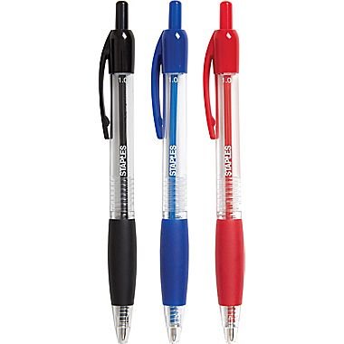 【中古】【未使用・未開封品】Staples格納式ボールペンペン, 1.0?MMヒント、50パックアソート色???20ブラック、20ブルー& 10レッド