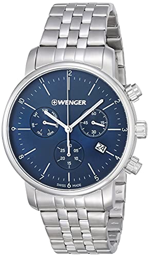 【中古】【未当て嵌める・未開封品】Urban Classic Chrono 青色文字盤、ステンレススチールブレスレット。 靴-その他