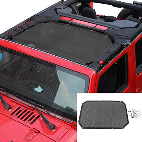 【中古】【未当てはめる・未開封品】耐久性ポリエステルメッシュビキニトップカバーはUV Sun Protection forジープラングラーJK 2007???2017?2部屋の入り口\u0026 4部屋の入り口 A-15