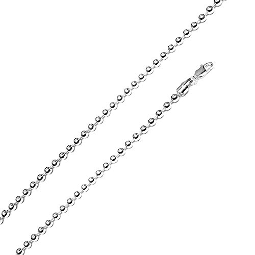 【中古】【未使用・未開封品】スターリングシルバー4.0?MM Polished Bead ,ボールチェーンネックレス&ブレスレット、イタリア製