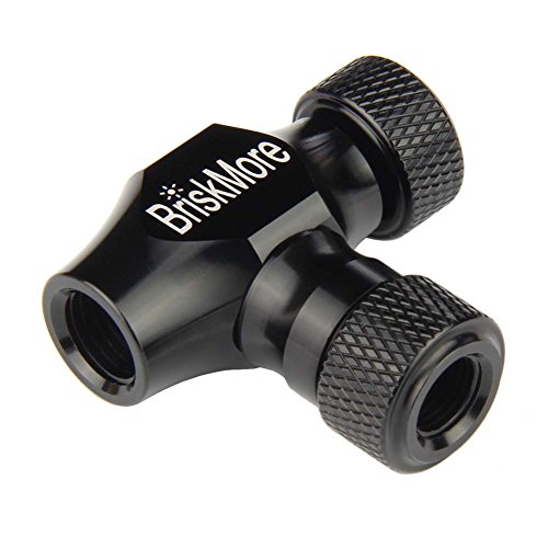 【中古】【未当て嵌める・未開封品】BriskMore 自動自転車用タイア用CO2空気の状態入れ 黒いこと 仏式弁膜相応う 銀輪タイア揚水機 スノーマウンテンバイク 読み込む自動自転車用 断熱捩り CO2