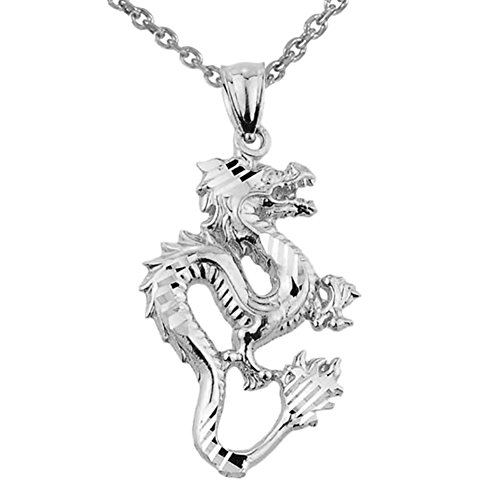 【中古】【未使用・未開封品】Chinese Dragonスターリングシルバーチャームペンダントネックレス シルバー|AJIMURA-SHOP