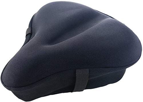 【中古】【未使用・未開封品】iGOODS Gel Bike Seat Cushion Cover for Men and Women, UPDATED Soft Wide Bike Bicycle Saddle Cushion Pad fits for Big size Cruiser Stati