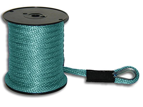 【中古】【未使用・未開封品】5?/ 8?" x 100?' Tealソリッド三つ編みナイロンアンカーラインW / THIMBLE???Made in USA|AJIMURA-SHOP