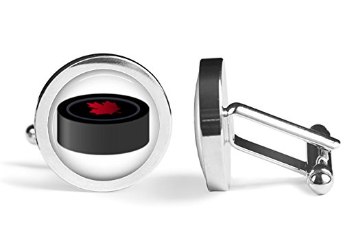 【中古】【未当て嵌める・未開封品】Hockey Puck Hockey Cufflinks ( Angled Edition )