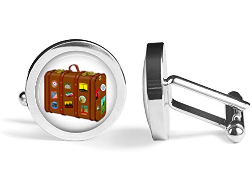 【中古】【未当て嵌める・未開封品】ヴィンテージ旅する旅行バッグCufflinks (Angled Edition)