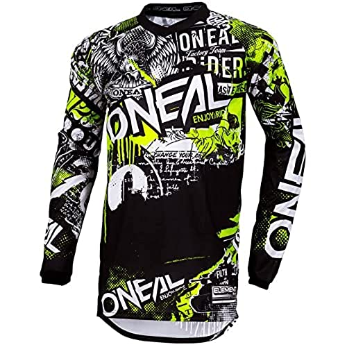 【中古】【未使用・未開封品】Oneal Element攻撃ユースブラック/ Hi - VizモトクロスJersey???Youth Medium S 0006-802