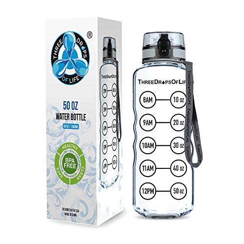 【中古】【未使用・未開封品】50oz水ボトル???Best for高容量Hydration???クリアTritanプラスチック、BPAフリー、フリップトップ???漏れ防止蓋???最も人気新しい|AJIMURA-SHOP