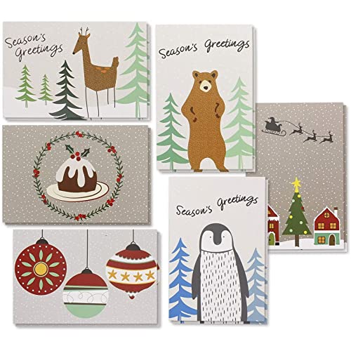 【中古】【未使用・未開封品】Merry Christmas グリーティングカードと封筒 かわいいデザイン (4 x 6インチ 36枚パック)｜AJIMURA-SHOP