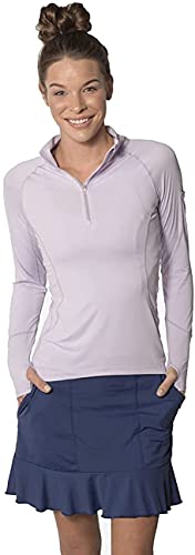 【中古】【未使用・未開封品】(Medium) - BloqUV Women's Mock Zip Top - Lavender|AJIMURA-SHOP