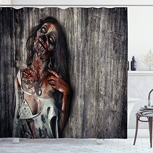 【中古】【未使用・未開封品】ゾンビインテリアシャワーカーテンby Ambesonne、怒っDead Woman SacrificeファンタジーMystic Night Halloweenイメージ、ファブリックバスルー|AJIMURA-SHOP