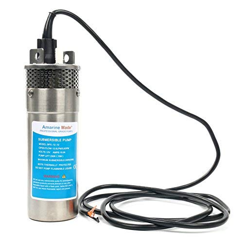 【中古】【未当て嵌める・未開封品】Amarine-made 12Vステンレス鋼貝殼潜く艇3。 2gpm 10aの奥行きのある掘り井戸の水のDC揚水機/代わりの人活動力お日さま独居室
