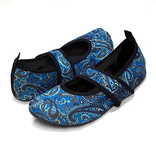 【中古】【未使用・未開封品】Nufoot futsoles by Women 's soft-sided靴スポーツ用の靴室内/室外用折りたたみ式&柔軟な練習で、ヨガ、または旅行、ダンスシューズ M