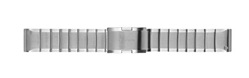 【中古】【未当て嵌める・未開封品】(Stainless Steel) - Garmin QuickFit 22 Watch Band Stainless Steel 010-12496-20