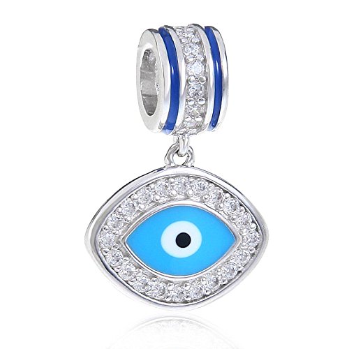 【中古】【未使用・未開封品】Blue Evil Eye Dangle Charm Beads fit for Fashion Charms Bracelets