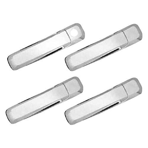 【中古】【未使用・未開封品】QAA fits 2014-2020 Jeep Cherokee 8 Piece Chrome ABS Plastic Door Handle Cover Kit, Does NOT Include Passenger Key Access DH54090