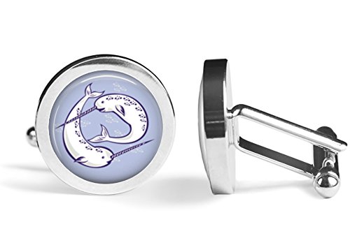 【中古】【未当て嵌める・未開封品】Narwhal Couple Cufflinks ( Angled Edition )