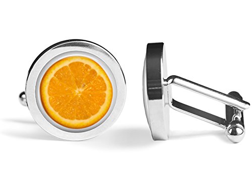 【中古】【未当て嵌める・未開封品】Orange Slice カフスリンク 角度付き添い人