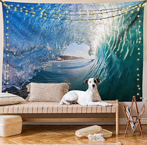 【中古】【未使用・未開封品】波タペストリーby Ambesonne、内側Hollow朝Crashing Waves Water詳細エネルギッシュSummer Surfイメージ、寝室リビングルームの壁ハンギング寮、|AJIMURA-SHOP
