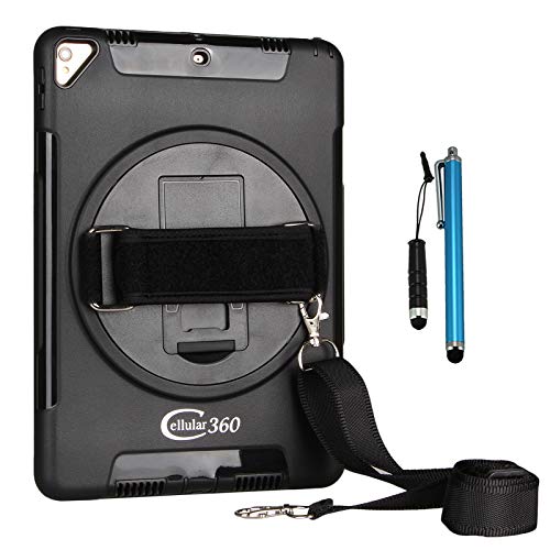 【中古】【未当て嵌める・未開封品】Cellular360 iPad Pro 10.5耐久性のある保護すること押しかぶせる、ぼうぜん自失押しとどめる、防滴、360度回転させる鉤括弧とハンドストラップ付き添い人 (ショルダーストラップコンボ