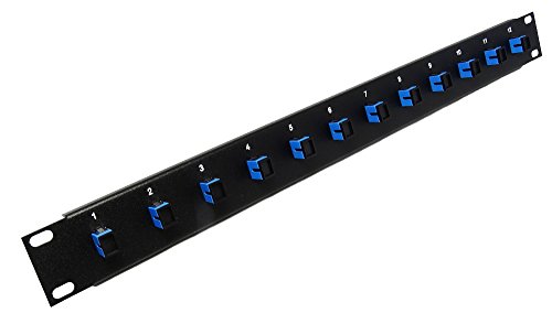 【中古】【未使用・未開封品】12ポート SC ファイバーパッチパネル シングルモード (ブルーカプラー) (1u搭載) 19インチ
