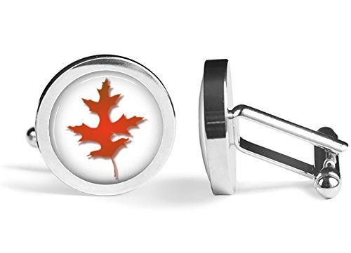 【中古】【未当て嵌める・未開封品】オーク材天然木岩礁Cufflinks ( Angled Edition )