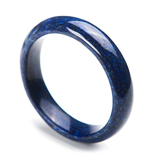 【中古】【未当て嵌める・未開封品】Natural Deep Blue Lapis Lazuli Gemstone成人女性レディースファッションラウンドバングルInner差しわたし55?粍