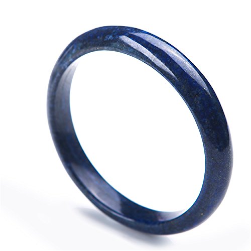 【中古】【未当て嵌める・未開封品】Natural Deep Blue Lapis Lazuli Gemstone Lady流行り物Bangles内部差しわたし59?粍