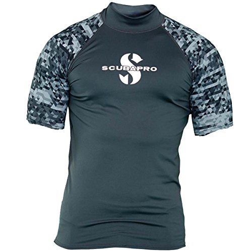 【中古】【未使用・未開封品】(Small, Graphite) - ScubaPro Men's UPF 50 Short Sleeve Rash Guard|AJIMURA-SHOP