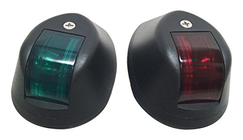【中古】【未当て嵌める・未開封品】Pactrade Marine Boat Pair Of Green Red Navigation Side Light Black Nylon Housing, 12V, 10W
