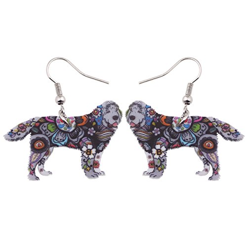 【中古】【未使用・未開封品】bonsnyニューファンドランドドロップダングルアクリルペット犬コレクション\