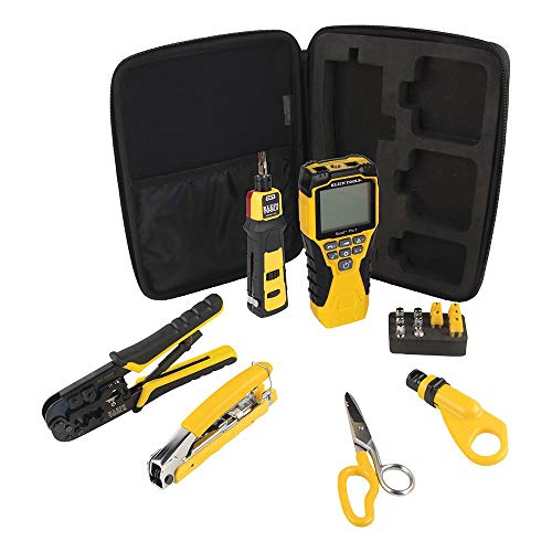 【中古】【未当て嵌める・未開封品】Klein Tools VDV001819 VDV Tool Set has Crimpers, Scout Pro 2 Cable Tester, Snips, Punchdown Tool, Carry Case, Apprentice Tool Set, 6-Pi