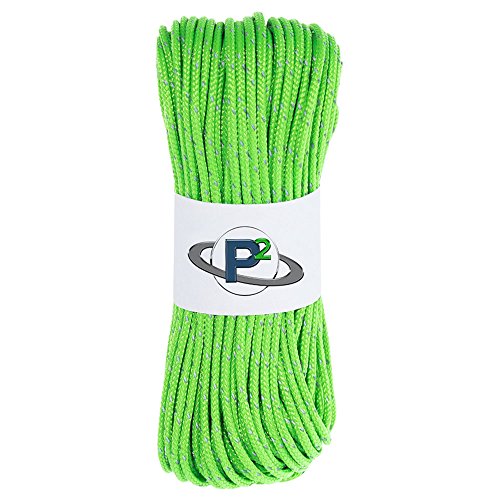 【中古】【未当てはめる・未開封品】Paracord Planet 螢光無条件反射 96重量ポンド 1.8粍 パラコード 長さ10フート 25フート 50フート 100フート 250フート 1000フート 難民キャンプ