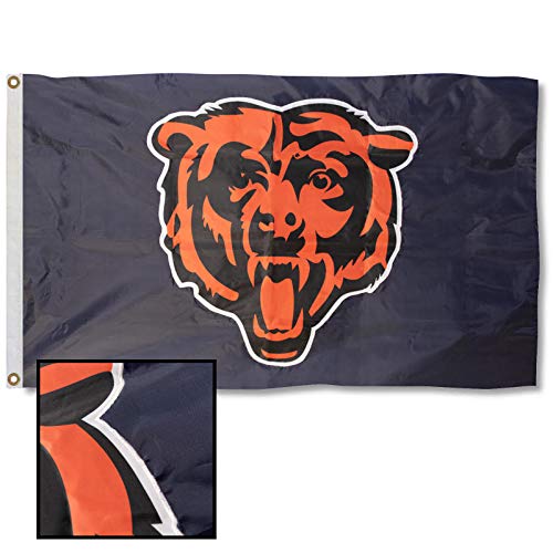 【中古】【未使用・未開封品】Chicago Bears刺繍ナイロンフラグ