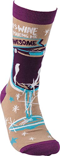 【中古】【未使用・未開封品】プリミティブby Kathy Novelty Socks、ワインはMaking Me Awesome｜AJIMURA-SHOP
