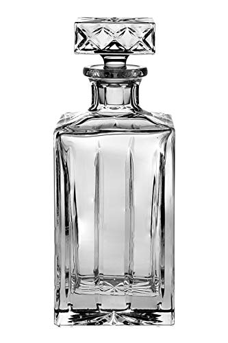 【中古】【未使用・未開封品】Barski???Hand Cut???口Blown???クリスタル???Whiskey???Square Decanter???30オンス???ヨーロッパ製 Square Whiskey Deca｜AJIMURA-SHOP