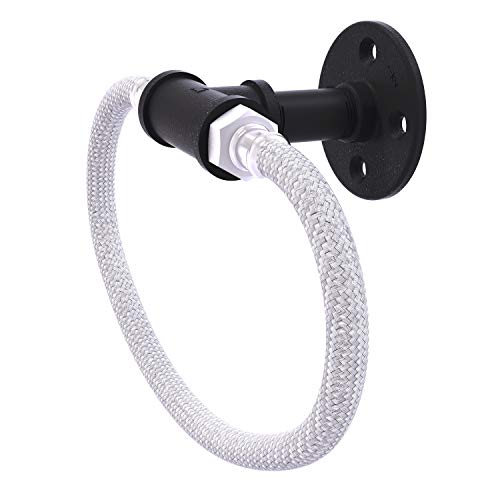 【中古】【未当て嵌める・未開封品】Pipeline Collection Towel Ring with Stainless Steel Braided Ring - P-500-RG-BKM