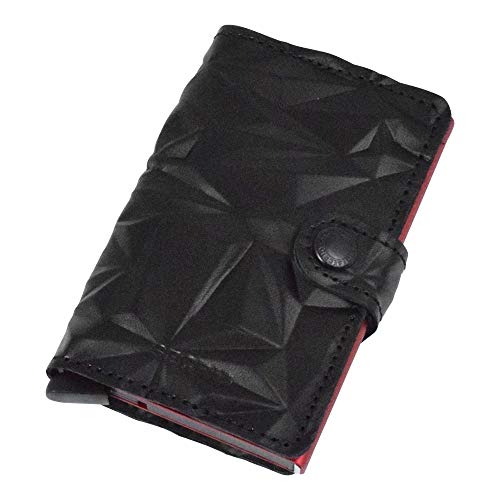 【中古】【未使用・未開封品】Secrid miniwallet Prism ミニウォレット エンボス加工 シークリッド セクリッド スリムウォレット コンパクト 財布 スキミング防止 Black-Red