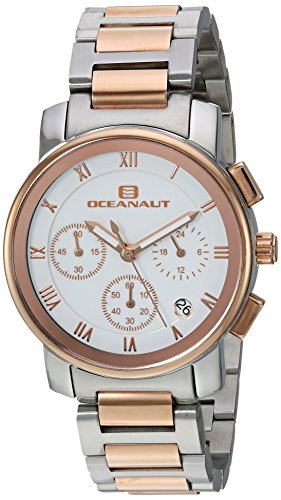 【中古】【未当て嵌める・未開封品】Oceanaut レディース リビエラ」クォーツステンレススチールカジュアルウォッチ、色ツートン（模範例：Oc0637） 白いこと/ツートンカラーシルバ