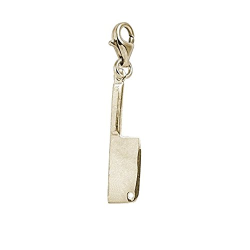 【中古】【未使用・未開封品】10?K黄色ゴールドMeat Cleaverチャームwith Lobster Claw Clasp、チャームブレスレットとネックレス用