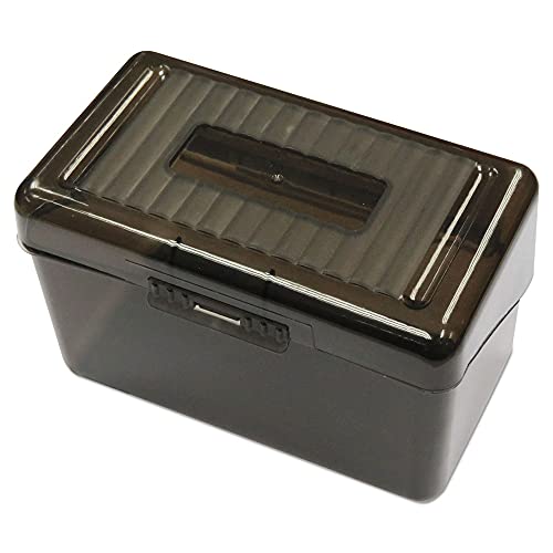 【中古】【未当て嵌める・未開封品】Universal 47286 プラスチックインデックスカードボックス 3in x 5in 半澄み切った黒いこと