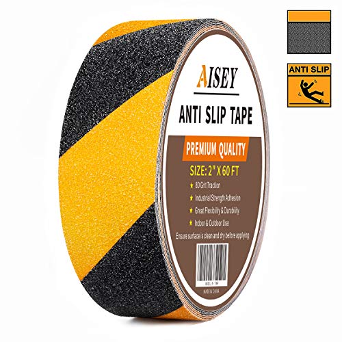 【中古】【未使用・未開封品】Non Slip Safety Grip Tape for Stairs 2 Inch X 60 Foot - Indoor Outdoor Non Skid Tread High Traction Friction Abrasive Adhesive Tape Yel