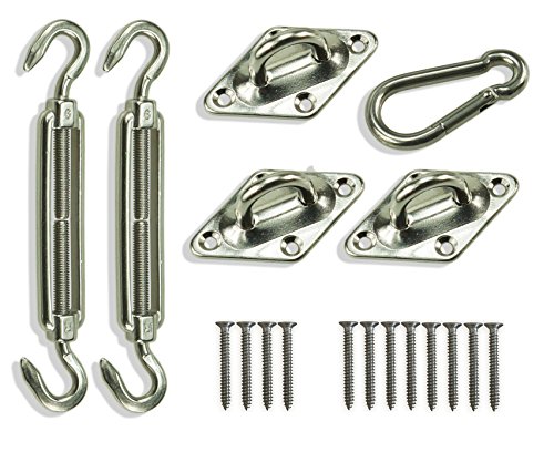 【中古】【未使用・未開封品】muzata Heavy DutyステンレススチールサンシェードCompleteハードウェアキットfor Squareサンシェード