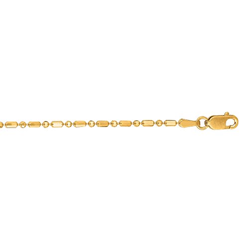 【中古】【未当て嵌める・未開封品】Finejewelers 14?KT黄色ゴールド16in1.5?MM晴れ晴れしいカットビーズチェーンネックレスwith Lobster Clasp