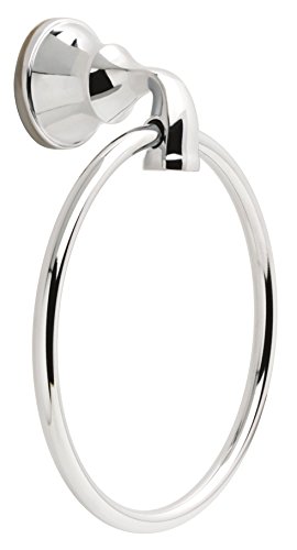 【中古】【未当て嵌める・未開封品】DELTA FAUCET LOR46-マイコン Lorain バスハードウェアアクセサリータオルリング、ポリッシュクローム